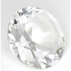 ENFEITE DE VIDRO DIAMANTE PP-80 TRANSPARENTE