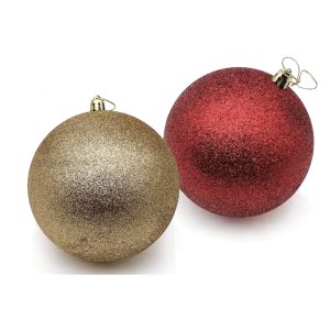 BOLA NATALINA COM  GLITER